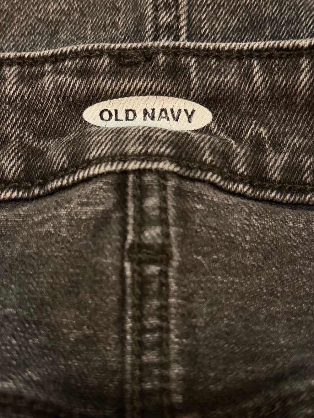 Old Navy Size 10 Black Acid Wash Raw Hem Denim Mini Skirt - Picture 4 of 6